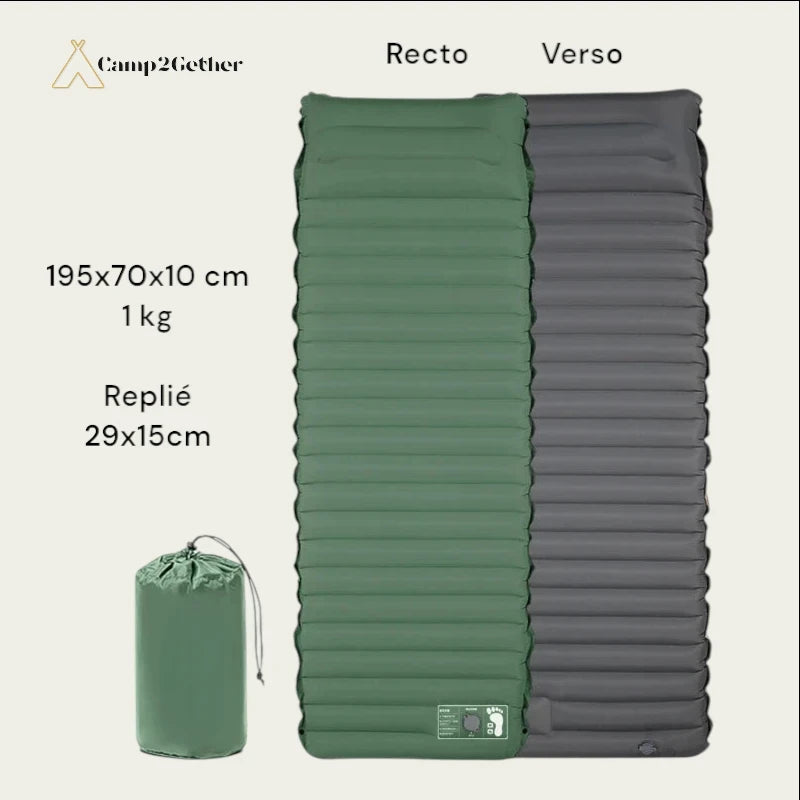 Matelas_gonflable_camping_bivouac_en_randonnee_vert_kaki