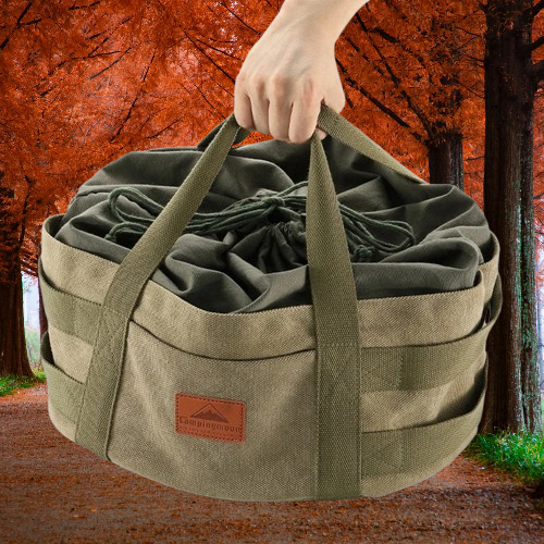 Sac fourre tout grande taille, en toile canvas coton pour le camping et bivouac