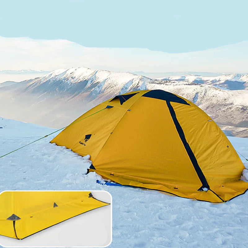 Tente campement, pour bivouac en randonnée hiver