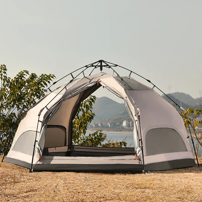 Tente camping famille, 4 personnes, double toit