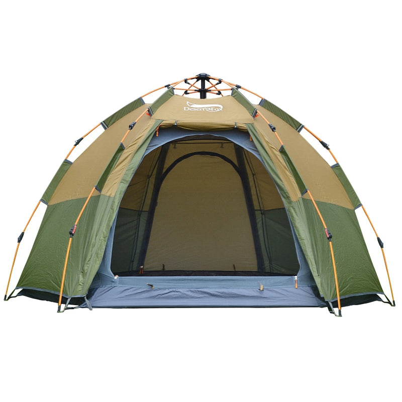 Tente de Camping ou bivouac, pour 3-4 personnes, montage rapide 60 secondes dome igloo vert